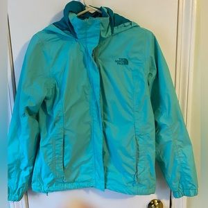North Face teal Raincoat Women’s Small